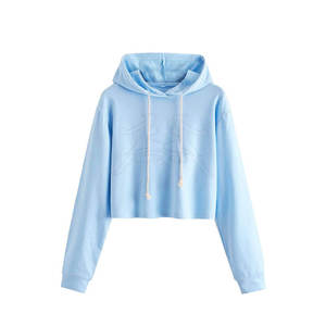 Jersey Crop Top Sudadera con capucha con aspecto de moda callejera moderna y forro interior suave Jersey clásico Crop Top Sudadera con capucha Precio razonable - Product Image 1