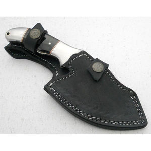 Couteau de chef Burraq DIY OEM fait main en acier Damas, motif goutte de pluie, multifonctionnel, avec étui en cuir, modèle pour usage en cuisine - Product Image 4