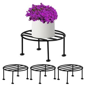 Macetas y jardineras grandes contemporáneas modernas de madera y metal con soporte para la decoración de la sala de estar del jardín del hogar - Product Image 5