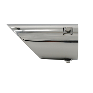 Terminale rotondo da 76 mm inclinato in acciaio inossidabile - Product Image 2
