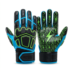 Gants de football américain à prix d'usine, logo personnalisé, couleur personnalisée, gants d'entraînement pour receveurs, OEM - Product Image 4
