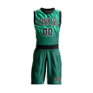 Conjunto de Uniforme de Baloncesto Sublimado de Alta Calidad, Jersey sin Mangas con Cuello Redondo y Pantalones Cortos, Uniforme de Baloncesto Personalizado - Product Image 1