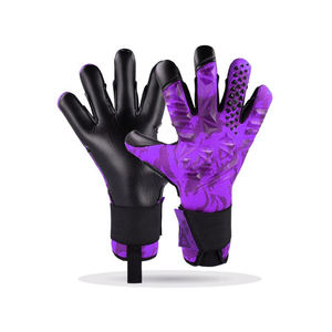 Guantes de portero de fútbol profesional, artículos deportivos de calidad 100%, goma de látex de cuero hecha en fábrica para protección al aire libre - Product Image 3