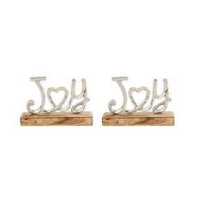 Decor Aluminum And Wooden <b>Christmas</b> Alphabet Pieces For Fireplace Mantels And Festive Living Spaces - Product Image 1