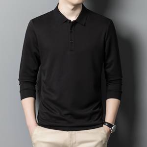 High Quality Company Uniform 180gsm Spandex Cotton Men's for Shirt Custom Embroidery Logo Solid Anti-Wrinkle <b>Long</b> <b>Sleeve</b> - Product Image 3