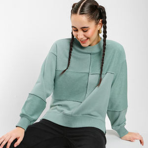 Sudadera de Cuello Redondo para Mujer, Talla XS, de Lujo, Invierno, Tejido Acanalado, con Logotipo Personalizado Bordado, Informal, 100% Algodón, Superventas - Product Image 1