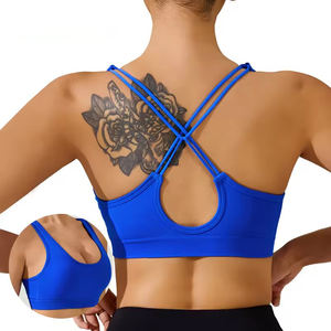 Soutien-gorge de sport personnalisé pour femme, dos élégant, respirant, bretelles croisées spaghetti, push-up, pour yoga et activités de plein air - Product Image 5
