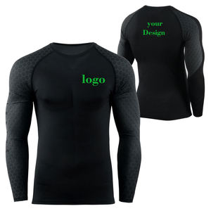 Haute qualité unisexe Compression Fit Rash Guard chemise de sport à manches longues imprimé tissu extensible OEM personnalisable vente Rash Guards - Product Image 1