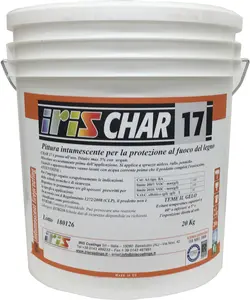 Intumescent clearcoat CHAR 17 for fire protection of wood, professional use fire retardant coating, specific for wood structures