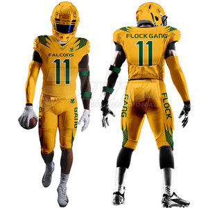 Uniformes de fútbol americano juvenil de diseño personalizado OEM, ropa de entrenamiento transpirable con mangas cortas, conjuntos de uniformes de fútbol americano - Product Image 3