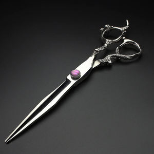 Meilleure qualité ciseaux à poignée Dragon finition ciseaux de barbier ciseaux de coupe de cheveux avec pochette en cuir PU - Product Image 2