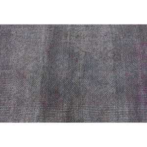 Vintage 2.4 X 13.1ft tapis turc violet Beige Patchwork laine grande surface classique Rectangle abstrait Latex pour couloir chambre tapis - Product Image 5