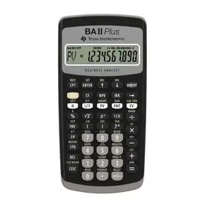 BIG DEAL Texas Instruments BA II Plus Calculadoras financieras Calculadora científica negra para estudiantes