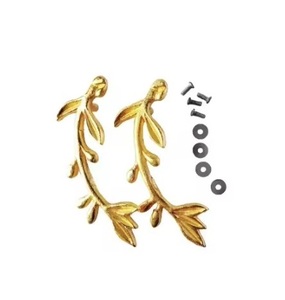 Tiradores de puerta minimalistas de metal elegantes, acabado dorado ideal para puertas de lujo para decoración exterior del hogar - Product Image 6