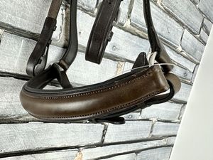 Meilleur nouveau marron anatomique rembourré Cavesson bride pleine grandeur cheval anatomique en cuir bride - Product Image 3
