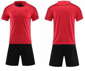 ชุดเสื้อผู้ตัดสินฟุตบอลสีดำ2025ชุดเครื่องแบบชุดกีฬาฝึกซ้อมเสื้อผ้ายิมของผู้ชายขายส่งจำนวนมาก - Product Image 1