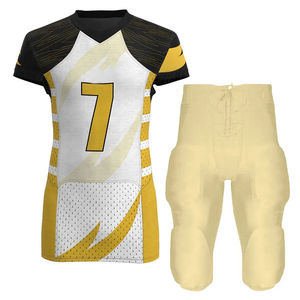 Tenues de football pour adultes respirantes en sergé coloré, grande taille, fabriquées au Pakistan, OEM 2026, uniformes de football américain pour jeunes - Product Image 1