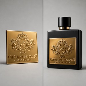 Etiqueta Adhesiva de Aluminio Dorado de Alta Calidad, Personalizada, de Lujo, Resistente al Agua, para Perfumes, Vino, Velas, Marcos de Fotos y Manualidades, 2025 - Product Image 4
