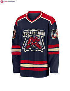 Maillot de hockey Royal-Red blanc personnalisé Propre service OEM d'impression par sublimation disponible - Product Image 6