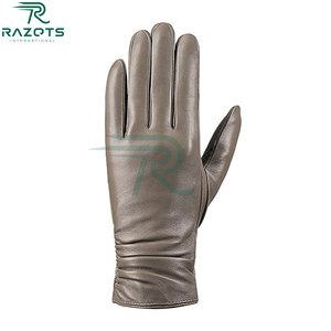 Razorts International Women's Sheepskin Leather <b>Gloves</b> Opera Length Touch Screen Winter Breathable Casual Outdoor Sports Skiing - Product Image 2