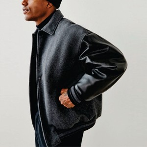 Chaqueta informal de cuero para hombre, logotipo personalizado, diseñador, venta al por mayor, chaquetas de hombre de talla grande puras en blanco - Product Image 5