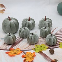 Ensembles de mini citrouilles artisanales en mousse de velours, durables, pour centre de table, décoration de maison pour Halloween et Thanksgiving