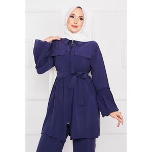 แขนบอลลูนมีซิปชุด2ชิ้นสีน้ำเงินกรมท่า - Product Image 4