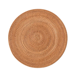 PLAQUETTES DE CHARGEUR EN ROTIN Tissées à la main, Décor de table écologique, résistant à la chaleur et élégant pour les repas intérieurs et extérieurs - Product Image 6