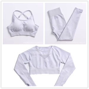 Vente en gros d'ensembles de fitness GYM Costumes de sport Ensemble de yoga fitness sans couture pour femmes - Product Image 6