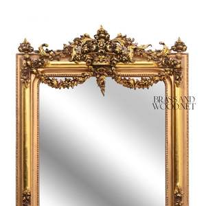 Espejo de Pared Clásico con Marco Rectangular Dorado de Lujo - Product Image 6