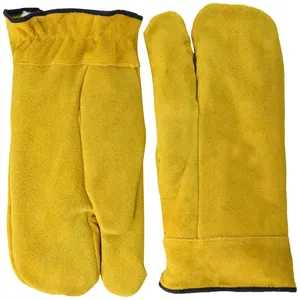 Safety Gloves for Indoor or Outdoor Work Leather Warm Winter Goat Leather Mittens Waterproof Leather gloves from Pakistan
