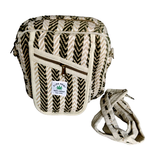 Vente directe d'usine sac de jute poignée durable et fermeture à glissière sac cosmétique en coton et toile exportateur indien - Product Image 1