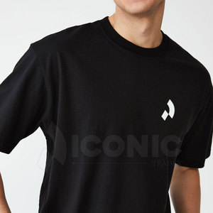 100% algodón de bambú grueso Casual hombres camiseta de alta calidad en relieve logotipo personalizado algodón liso embriodry cómodo suave hombres - Product Image 2