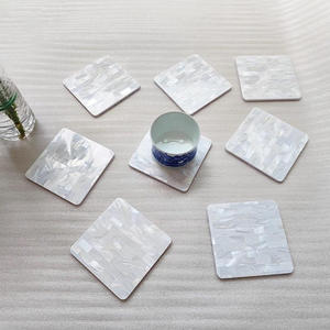 Top ventes mère de perle sous-verres prix le plus bas mosaïque MOP incrustation boisson caboteur expédition mondiale - Product Image 4