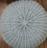 Pouf en macramé en microfibre, tabouret tissé à la main au crochet, ottoman pour salon, entrée, chambre, extérieur, jardin