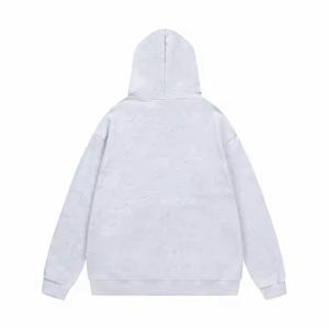 Automne nouveau Logo classique brodé pur coton sweat à capuche 3D imprimé chemise en relief à capuche pour hommes - Product Image 3