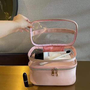 Neceser de viaje portátil <span class=keywords><strong>para</strong></span> mujeres y <span class=keywords><strong>niñas</strong></span>, bolsa grande de doble capa, resistente al agua, organizador de <span class=keywords><strong>maquillaje</strong></span> - Product Image 5