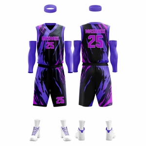 ชุดบาสเก็ตบอลไซส์ใหญ่แบบไม่มีแขน ระบายอากาศ ป้องกันแบคทีเรีย ซับเหงื่อ แห้งเร็ว ลายพิมพ์แบบถ่ายเทความร้อน ผ่านการซักแล้ว - Product Image 1