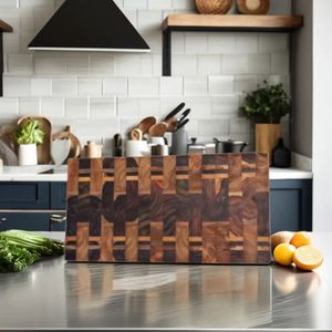 SEMJ03 Planche à découper en bois rectangle moderne Taille et logo personnalisés pour la découpe de nourriture de restaurant - Product Image 3