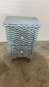 Tabouret de table basse en bois massif carré moderne/meubles de maison pouf avec incrustation d'os de haute qualité salon chambre à coucher utilisation en extérieur - Product Image 3