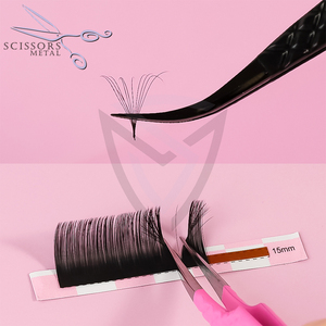 Nouveau gros couleur pêche pince à cils en acier inoxydable pince à épiler extension de logo personnalisé pince à épiler emballage durable - Product Image 6