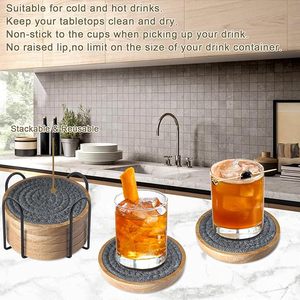 Handcrafted Breaded Cotton Rope and Wooden <b>Table</b> <b>Coaster</b> for Dining <b>Table</b> Wedding Christmas Decoration Family Gathering Parties - Product Image 6