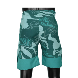 Bermudas de cintura alta para hombre, pantalones cortos de playa de verano, poliéster estampado personalizado con tela de LICRA tejida, bolsillos con patrón lavado sólido - Product Image 3