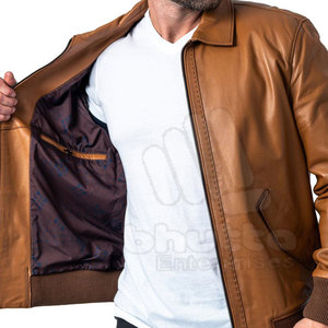Veste en cuir de vachette pour homme, best-seller, col montant, imperméable, respirante, qualité supérieure du Pakistan - Product Image 5