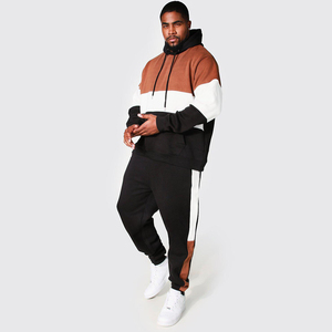Nouveauté : Survêtements de sport d'hiver pour hommes XXL, 100% coton, à capuche, en molleton, coupe ajustée, avec logo personnalisé, ensembles grande taille - Product Image 1