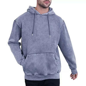 Custom Distressed Man Hoodies Graphic Heavyweight Oversized Cotton Pullover Streetwear Boxy Vintage Acid Wash <b>Thermal</b> <b>Men</b> Hoodie - Product Image 6