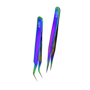 Pince à épiler professionnelle d'extension de cils en acier inoxydable de qualité supérieure meilleurs embouts de fibres avec une adhérence parfaite ne glissent jamais les cils - Product Image 6