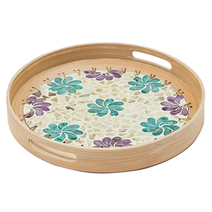 Meilleur Choix Design Bambou Rotin Service Plateaux De Rangement Plateaux Ensemble Table De Service En Gros Bon Prix Cuisine Plateau Organisateur - Product Image 3