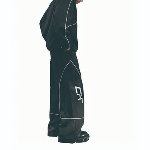 ชุดเซ็ตแทรคสูทผู้ชาย เสื้อแขนยาวผ้าโพลีเอสเตอร์ทรงหลวมพิมพ์ลายตัวอักษร พร้อมกางเกงขายาวทรงตรงขากว้าง ไซส์ใหญ่พิเศษ คุณภาพสูง - Product Image 2