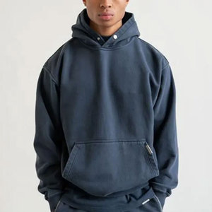 2023มีฮู้ดแขนยาวสำหรับทั้งชายและหญิง350 GSM เสื้อฮู้ดผ้าฝ้าย100% กันหดสำหรับผู้ชายขายส่งโลโก้ - Product Image 2